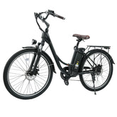 Black electric bicycle on a white background
